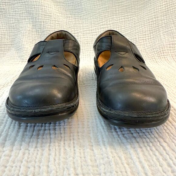 Finn Comfort Mary Jane Shoes Size 39 Black Leather Cut Out Buckle Germany - Picture 5 of 11
